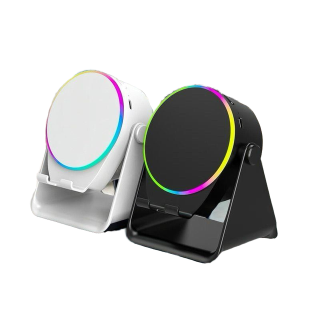 Mini Wireless RGB LED Audio NFC Wireless Charger Bedroom Portable Bluetooths Speaker