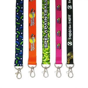 Lanière personnalisée en polyester jacquard à double crochet avec porte-badge, résistante à l'eau, conception gratuite - Product Image 2