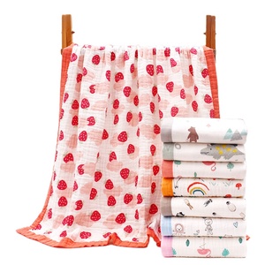 Coperta Avvolgente per Neonati in Mussola 100% Cotone con Motivi Cartoon, 6 Strati, per Casa, Viaggio, Picnic, Hotel, Aereo - Product Image 3