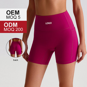 2056 quần đùi nâng mông thoáng khí nhanh khô cạp cao Quần đùi tập thể dục thể thao chạy bộ tập yoga đi xe đạp - Product Image 2