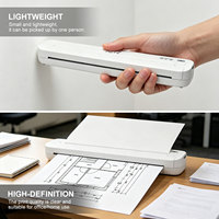 Imprimante thermique sans encre HZTZ, sans déchets de consommables, compacte A4 8 pouces pour téléphone portable/ordinateur/tablette, en stock