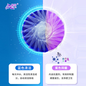 Xing Ju Blue <b>Bubble</b> Toilet <b>Cleaner</b> 300 Packs Tablet Antibacterial Deodorizing Stain Removing Descaling - Product Image 3