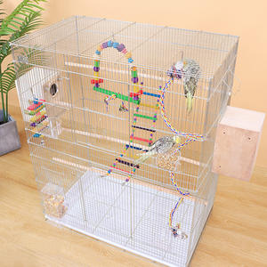 Büyük Geniş Metal Kuş Kafesi Papağanlar Güvercinler Muhabbet Kuşları Muhabbet Kuşları Brezilya Papağanları için, Muhabbet Kuşu Yetiştirme Kafesleri, Papağan Kafesi XXL - Product Image 4