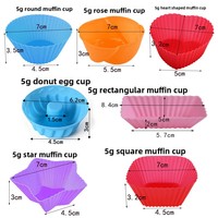 Moule de cuisson en silicone de 7 cm, forme cœur, pour tartelettes, œufs, muffins, puddings et gâteaux, résistant au four