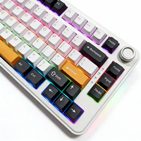 Hot Swappable 82 Keys Gaming Keyboard with Side RGB PBT Keycaps Pink Switch Mechanical Keyboard for Laptop PC Gamer Keyboard