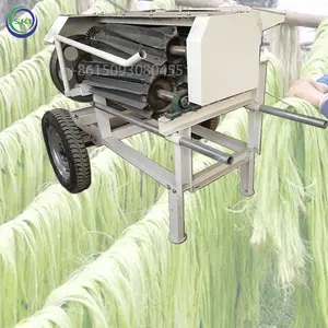 Commerciële Decorticator Vlas Ramee Peeling Kenaf Abaca Fiber Extractor Machine Hennep Schil Machine