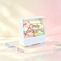 Boîte d'emballage pliable personnalisée avec logo, avec fermeture à pression, idéale pour l'emballage de bonbons et de snacks