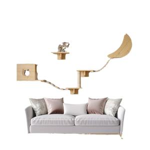 Massivholz Sisal Katze Klettergerüst Säule Kapsel Kratz baum Wand spielzeug Sprung plattform Katzen spielzeug - Product Image 5