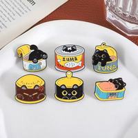 En gros, Broches en émail en métal motif chat dans un miroir, personnalisées, thème auto-estime, badges de revers, bijoux fantaisie animaux, cadeau pour enfants et amis