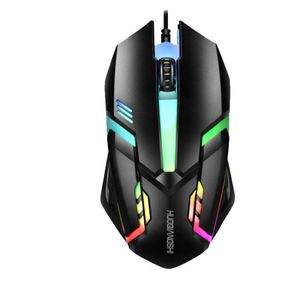 Hugongchi Gaming <b>Keyboard</b> Mouse Set <b>Wired</b> Mechanical RGB Backlit Black Mix Color For Office And Game - Product Image 5