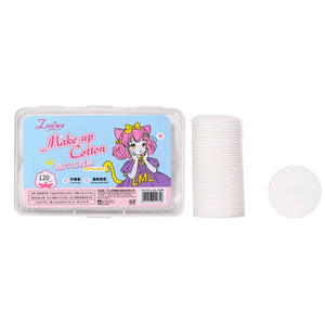 Lmltop – tampons de coton ronds pour maquillage, 120 pièces, trois couches épaissies, doux pour le nettoyage du visage et l'application de toner - Product Image 1