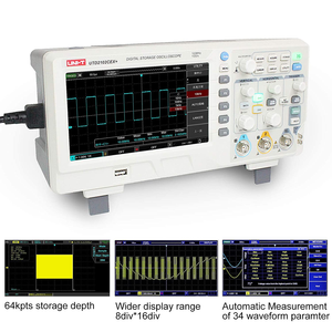 Osciloscopio Digital Portátil de Doble Canal UNI-T UTD2102CEX+ de 100MHz con USB para PC, Pantalla LCD, Almacenamiento de Datos, Instrumentos de Medición y Análisis - Product Image 2