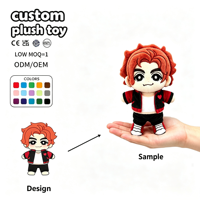 Poupée en peluche personnalisée Chibi de personnage de jeu Sylvain aux cheveux roux ondulés – Créez votre propre figurine de jeu tendance, poupée en peluche anime