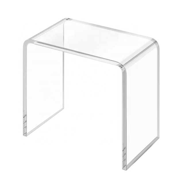 Simple Modern Water Resistant Acrylic End Table Clear Console Table Night Stand with Customizable Size for Living Room Bedroom