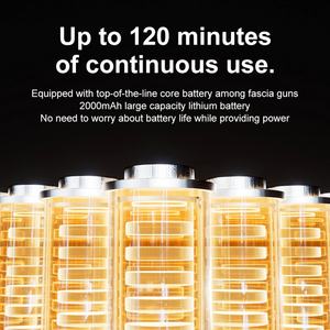 Masajeador de Percusión para Espalda y Muslos, 4 Cabezales, 6 Velocidades, 20 Niveles, Pistola de Masaje Fascial - Product Image 6