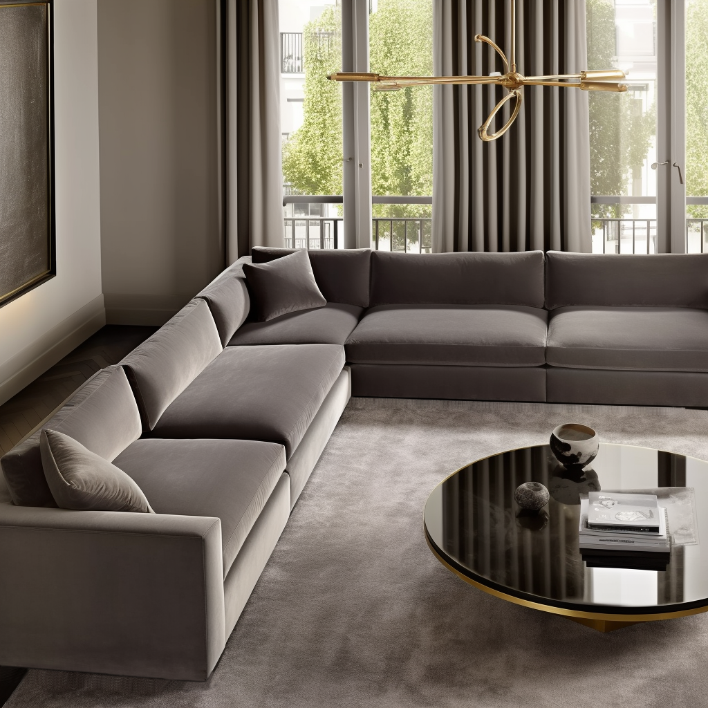 High End Modern American Design Living Room Furniture Luxury Fabric Sofa Set
