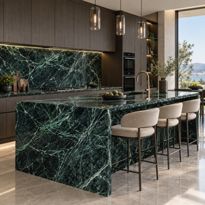 Grande dalle de marbre UnionStone Verde Alpi polie, imperméable, application contemporaine pour murs et sols d'hôtels - Product Image 2
