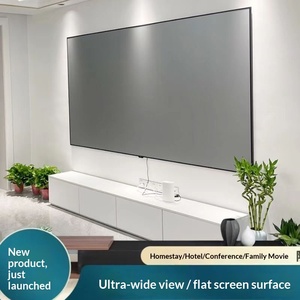 <span class=keywords><strong>Écran</strong></span> de <span class=keywords><strong>projection</strong></span> mural motorisé ALR UST haute définition anti-lumière à cadre ultra-fin pour home cinéma - Product Image 2