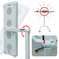 Support de sol électrique réglable en hauteur AZURE OEM/ODM en acier laminé à froid SPCC, capacité de charge de 25 kg, panneau de luminothérapie rouge