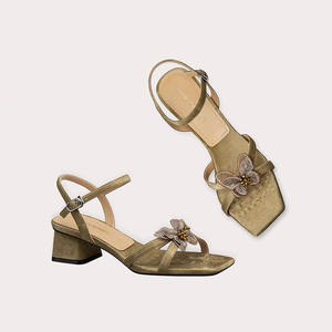 Fabriek Groothandel Hoge Kwaliteit Zomer Nieuwe Hoge Hakken Voor Vrouwen Vierkante Open Tenen Hoge Hak Sandalen Voor Vrouwen - Product Image 2