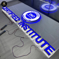 Letrero Decorativo Personalizado para Exteriores, Resistente al Agua, con Luces LED, de Acrílico y Acero Inoxidable, Iluminación Frontal y Trasera