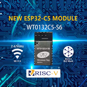 WT0132C5-S6 de module <span class=keywords><strong>Esp32</strong></span>-c5 Wi-Fi 6 double marque <span class=keywords><strong>Esp32</strong></span> 2.4G <span class=keywords><strong>5G</strong></span> avec puce Espressif <span class=keywords><strong>ESP32</strong></span> C5 utilisée pour la carte Zigbee Gateway <span class=keywords><strong>Esp32</strong></span> - Product Image 2