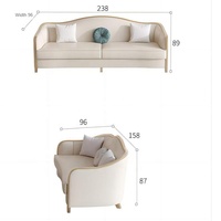 Meubles de salon de luxe modernes, nouveau style, canapés en cuir au design tendance, canapés de salon à vendre
