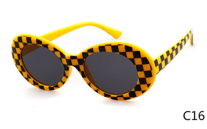 แว่นกันแดดทรงรีเล็กสไตล์วินเทจของเคิร์ต โคเบน สำหรับผู้หญิงยุค 90 ลายเสือดาว แว่นกันแดดเด็ก - Product Image 6