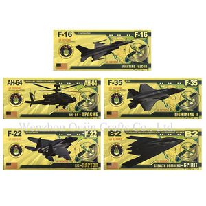 Billet <span class=keywords><strong>de</strong></span> banque commémoratif <span class=keywords><strong>en</strong></span> édition limitée, motif <span class=keywords><strong>avion</strong></span> moderne, doré à l'or fin, plaqué or 24 carats, souvenir <span class=keywords><strong>de</strong></span> collection, cadeau - Product Image 1