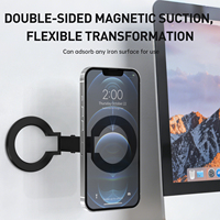 Support de téléphone portable universel pliable à 360° en alliage d'aluminium anti-corrosion avec aimant puissant et design personnalisé
