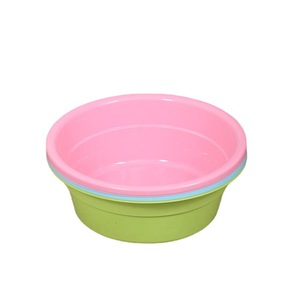 Bassine en plastique épaissi, ronde, couleurs mélangées, facile à nettoyer, pour la lessive domestique et l'utilisation en dortoir étudiant - Product Image 1