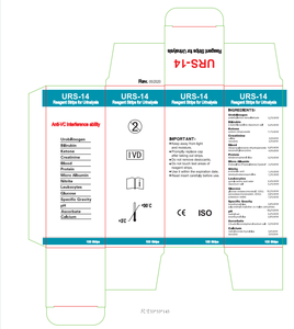 Bandelettes réactives urinaires de qualité médicale URS-14, 14 paramètres, papier de test diagnostique, OEM, marque privée, personnalisé - Product Image 2