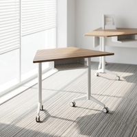 Table de formation modulaire pliable en métal moderne avec roulettes, table d'étude multi-usages à assembler pour bureaux, écoles et salles de réunion