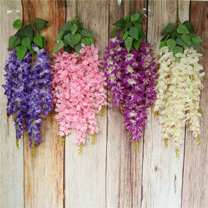 <span class=keywords><strong>Flor</strong></span> <span class=keywords><strong>de</strong></span> Glicinia Artificial al por Mayor, 5 Ramas, Orquídea <span class=keywords><strong>de</strong></span> Seda <span class=keywords><strong>de</strong></span> Tailandia para Bodas - Product Image 6