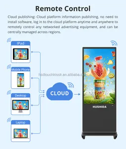 55inch Kiosk Allinone Lcd Digital Signage Android Wifi Display Advertising Totem Interactive Touch Screen Kiosk With Camera