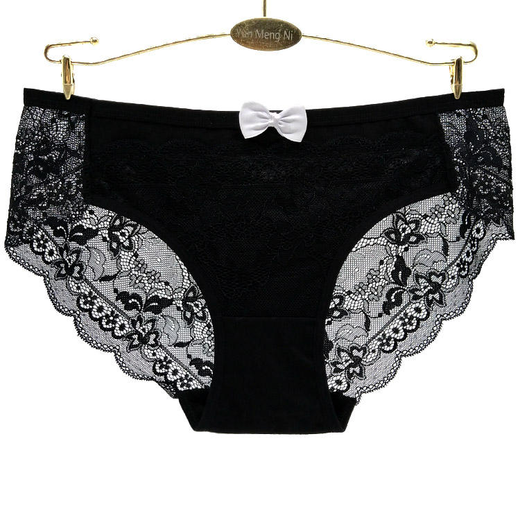 Wholesale Comfortable Soft Lace Cotton Panties Women's Transparent Ladies Lingerie Underwear