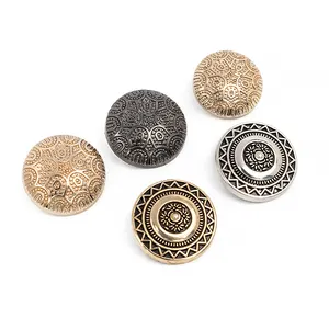 Wholesale Custom Logo Fancy Uniform Metal Ladies Suit Blazetr Shank Designer Thick Abaya Coat Buttons For Coat Blazer Suit