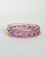 Non ternir bijoux de mode Bracelets élastiques à la main bohème multicolore plaqué or perle de rocaille Bracelet Lot femme