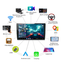 KZS TS20 9'' 10'' Lecteur multimédia universel portable pour voiture avec DSP Android 15 Navigation GPS Écran OLED
