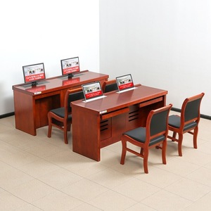 Escritorio de entrenamiento abatible con borde de madera maciza y pantalla oculta, escritorio de oficina para computadora XD 07 - Product Image 1