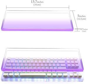 ฝาครอบกันฝุ่นคีย์บอร์ดอะคริลิคสีม่วงไล่ระดับสีทนทานทันสมัยสำหรับตกแต่ง - Product Image 4