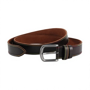 Heavyweight 100% Original Cow Hide Leather with Custom Steel Design Belt Fashionable for Gentleman Wholesale Price - Product Image 2