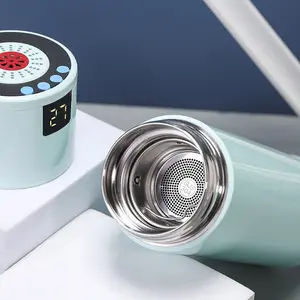 터치 스크린 뚜껑이있는 스테인레스 스틸 진공 컵 온도 표시 지능형 보온병 병 판촉 사업 선물