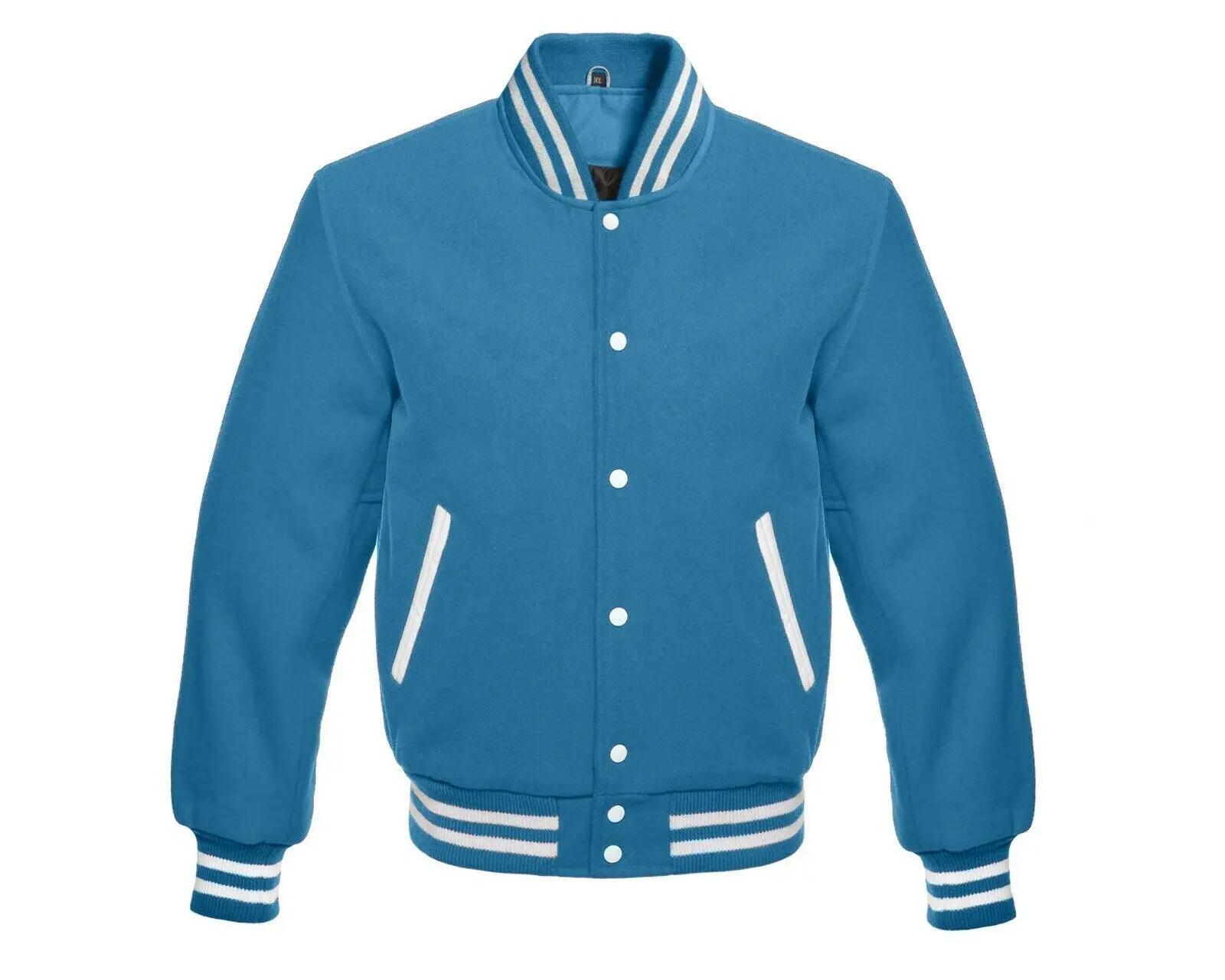 Куртка из натуральной шерсти голубого цвета