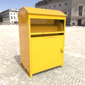 Grande poubelle en métal à double compartiment Grande poubelle de recyclage pour vêtements Produit de services de fabrication - Product Image 2