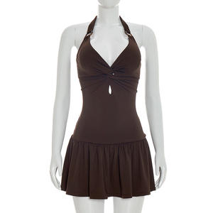 Vestidos de Noche para Mujer Viviblook C26DS053, Nuevos Vestidos de Verano con Tirantes Circulares Trenzados y Espalda Descubierta - Product Image 2