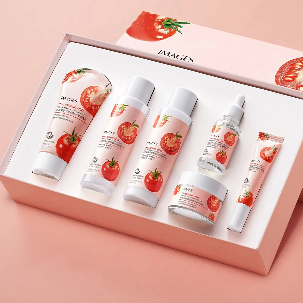 IMAGES BIOAQUA Skin care set tomato Organic serum Moisturizing Anti aging whitening Face cream lotion Skin care Set (New)