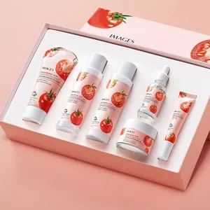 IMAGES BIOAQUA Ensemble de soins de la peau tomate Sérum biologique Hydratant Anti-âge Blanchissant Crème pour le visage lotion Ensemble de soins de la peau (Nouveau)