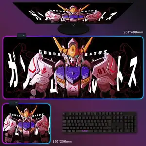 LED Light Mousepad RGB Backlit Keyboard Cover Desk-mat Colorful Surface Mouse Pad Waterproof Multi-size Gamer Desk Mat