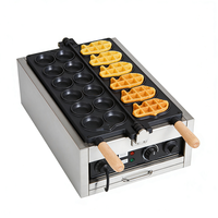 Machine à Taiyaki en forme de poisson commerciale avec prix de gros, machine à gaufres croustillantes, machine à gaufres en forme de poisson industrielle